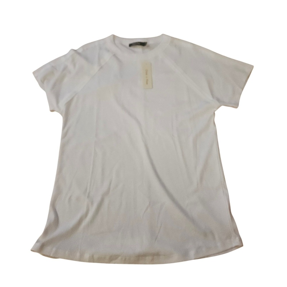 Doe & Rae Women's White T-Shirt Small NWT Short Sleeve Tee Shirt‎